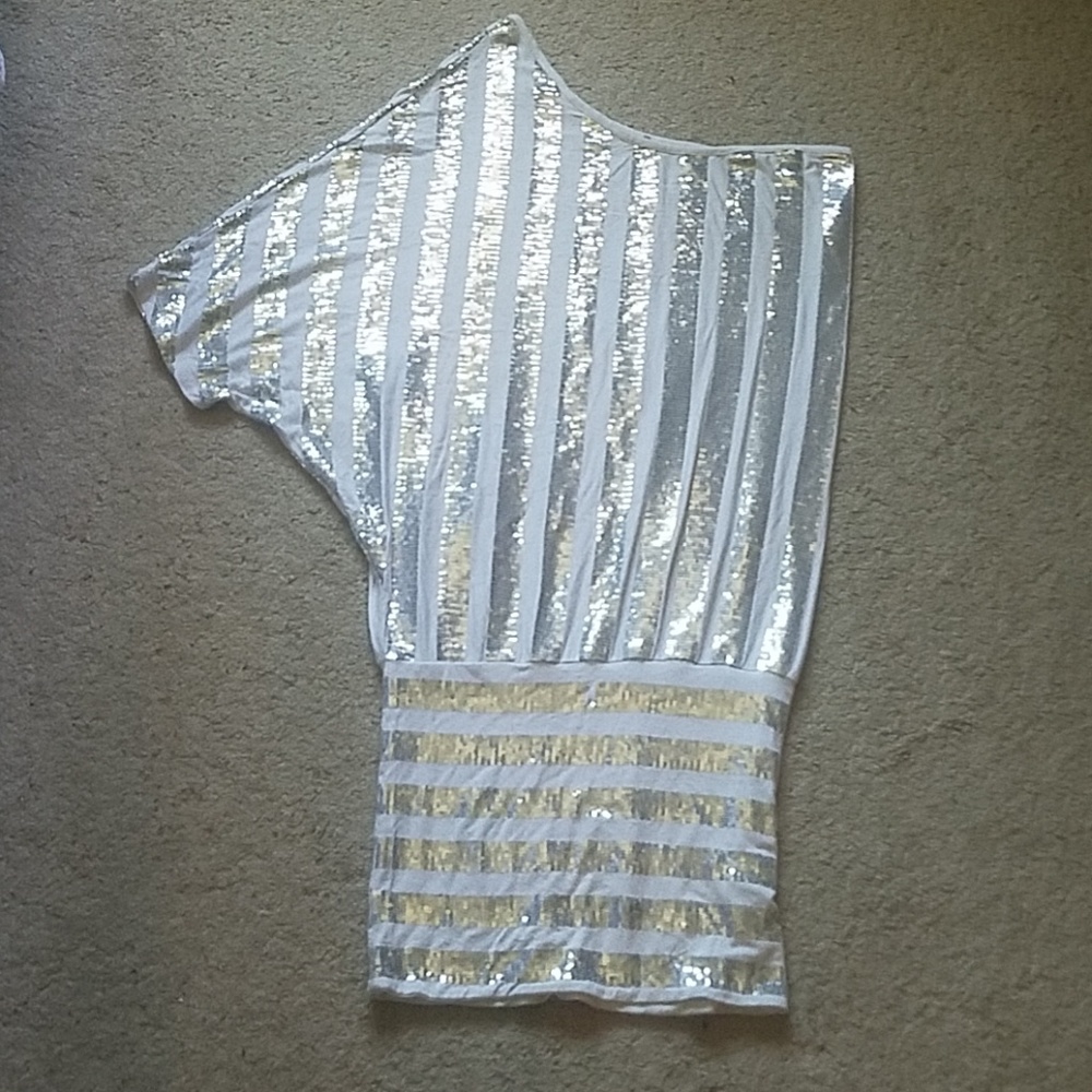 Like New one shouldered sequin dress